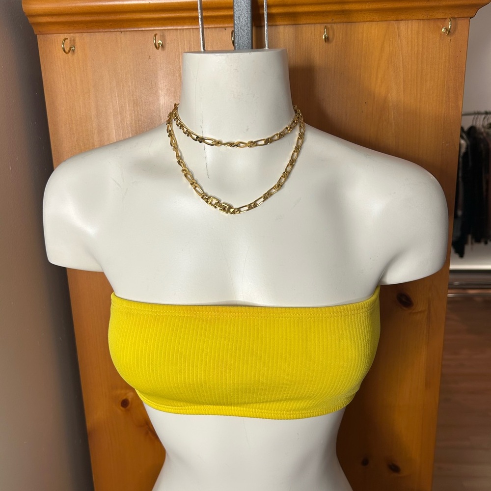 Yellow Bandeau top Swimsuit❤️XS